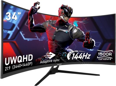Gawfolk 34 Inch Ultrawide Curved 144Hz Gaming Computer Monitor